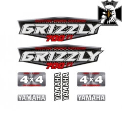Sada nálepiek Yamaha Grizzly 700, strieborná