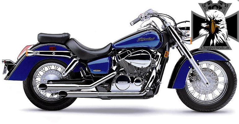Výfukový systém Classic Deluxe Slashcut pre motocykle HONDA VT 750 Shadow Aero
