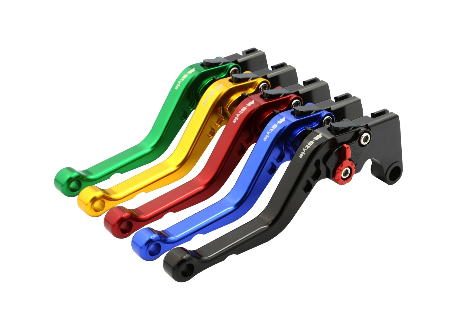 CNC Krátke páčky pre motocykel Honda, Značka Honda MSX 125 (2013-2019), Farba páčky: Oranžová, Farba štelováku: Zelená