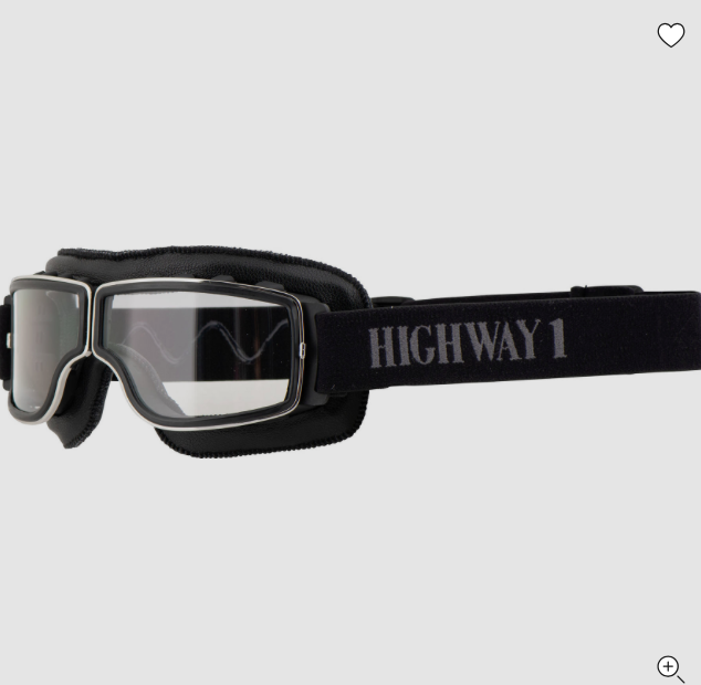 Highway Highway - Retro motorkárske okuliare Chopper - číre