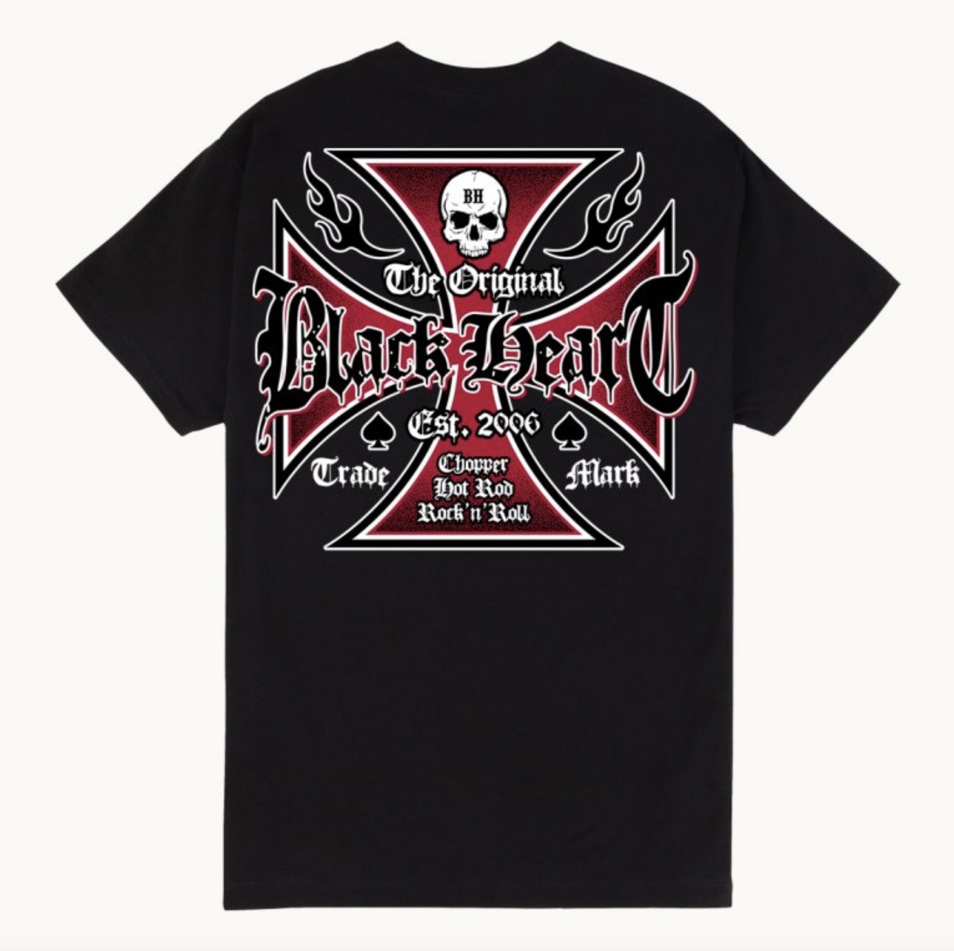 Black Heart Pánske motorkárske tričko BLACK HEART CROSS , Veľkosť L