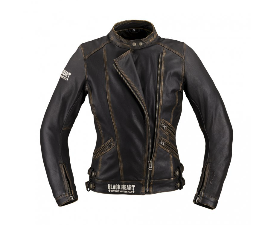 W-TEC Dámska kožená moto bunda W-TEC Black Heart Lizza - vintage hnedá, Veľkosť 3XL