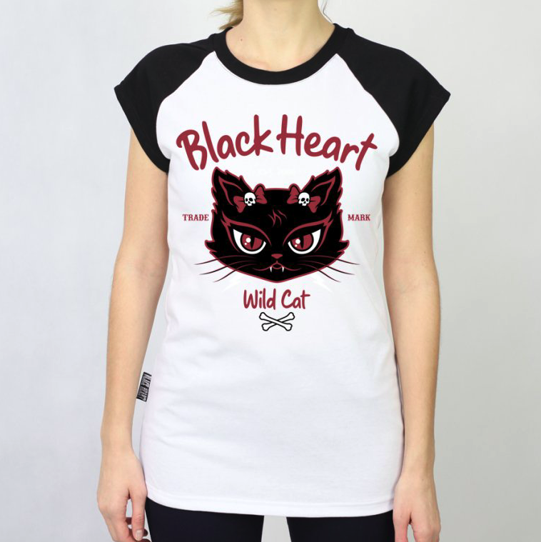 Black Heart Dámske motorkárske tričko BLACK HEART WILD CAT, Veľkosť M