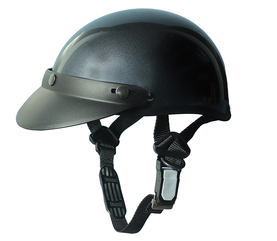 Braincap Retro motorkárska helma Braincap - titánová farba