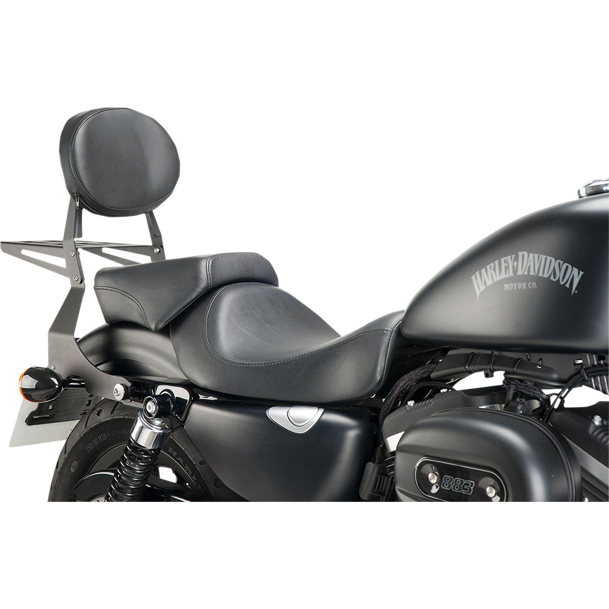 Custom Acces Opierka spolujazdca s nosičom pre Harley Davidson Sportster - čierna