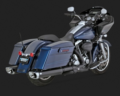 Vance & Hines Čierne Vance & Hines koncovky výfuku MONSTER SQUARED BLACK pre Harley-Davidson