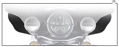 Bočné aerodynamické deflektory pre Harley Davidson Touring 1996-2013 - číre