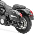 Univerzálne plastové bočné kufre s koncovým svetlom pre motocykle, uzamykateľné - 2ks (pár), čierne