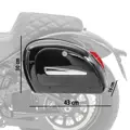 Univerzálne plastové bočné kufre s koncovým svetlom pre motocykle, uzamykateľné - 2ks (pár), čierne
