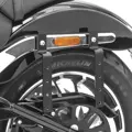 Univerzálne plastové bočné kufre s koncovým svetlom pre motocykle, uzamykateľné - 2ks (pár), čierne