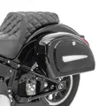 Univerzálne plastové bočné kufre s koncovým svetlom pre motocykle, uzamykateľné - 2ks (pár), čierne