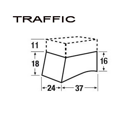 Tankbag TRAFFIC 15-21L, čierny, Velcro systém