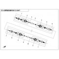 Predný / zadný homokinetický kĺb pre cfmoto 500 X5 9010-270140-1000
