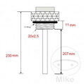 Ukazovateľ teploty oleja JMP 20X2.5MM alternatíva 7090072 pre Shadow VT750 C2 Spirit RC53 2007-2009