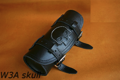 Kožená predná rolka na motocykle (W3A - Skull) - čierna smrtka