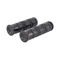 Alu Black - čierne rukoväte / gripy na motocyklové riadidlá s priemerom 25mm 