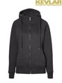 John Doe - Dámska motorkárska mikina WOMENS HOODIE BLACK WITH KEVLAR