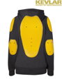 John Doe - Dámska motorkárska mikina WOMENS HOODIE BLACK WITH KEVLAR