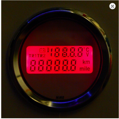 Digitálny elektronický tachometer elekronický 220km/h, 48mm, chróm/biely/LED červená