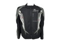 Murcio - Ride pánska textilná motocyklová bunda čierna / reflexná šedá