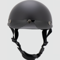 Retro motorkárska helma Braincap - matná čierna 