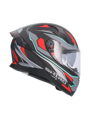 Shiro - Katana sharp integrovaná / uzavretá helma na motocykel - metalická sivá