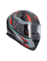 Shiro - Katana sharp integrovaná / uzavretá helma na motocykel - metalická sivá