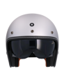 Shiro - Dallas retro otvorená motocyklová helma - matná strieborná