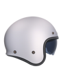 Shiro - Dallas retro otvorená motocyklová helma - matná strieborná