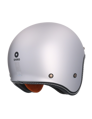 Shiro - Dallas retro otvorená motocyklová helma - matná strieborná