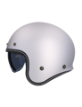 Shiro - Dallas retro otvorená motocyklová helma - matná strieborná