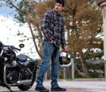 Trilobite - Regular FIT Skrátené pánske kevlárové motorkárske nohavice parado 661 - modré