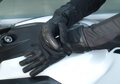 Shima Unica - Dámske kožené dlhé rukavice na motorku - čierne