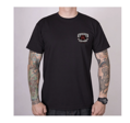 Pánske motorkárske tričko BLACK HEART skeleton chopper - veľkosť M / XXL