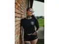 Dámske motorkárske tričko BLACK HEART DEATH PIN UP CROP TOP  