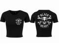 Dámske motorkárske tričko BLACK HEART DEATH PIN UP CROP TOP  