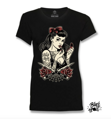 Dámske motorkárske tričko BLACK HEART DARLING