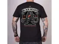 Pánske motorkárske tričko BLACK HEART ORANGE CHOPPER