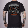 Pánske motorkárske tričko BLACK HEART MOTORCYCLE CROSS