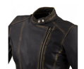 Dámska kožená moto bunda W-TEC Black Heart Lizza - vintage hnedá