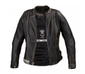 Dámska kožená moto bunda W-TEC Black Heart Lizza - vintage hnedá