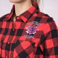 Dámská motorkárska košela BLACK HEART ROCK N ROLL ROSE 