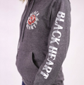 Dámská motorkárska mikina BLACK HEART LIPSTICK SKULL