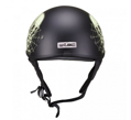 Retro helma W-TEC Black Heart Rednut skull - matná čierna
