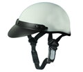 Retro motorkárska helma Braincap - lesklá biela