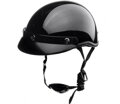 Retro motorkárska helma Braincap - lesklá čierna 