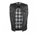 Kožená motorkárska vesta W-TEC Losango - Black