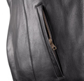 Kožená motorkárska vesta W-TEC RUMBLER - Black - veľkosť M
