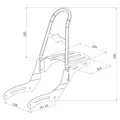 Opierka spolujazdca s nosičom pre Honda Rebel CMX 1100 2021-2022