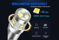 LED žiarovka P21/5W BAY15D 15SMD 3,5W bielá
